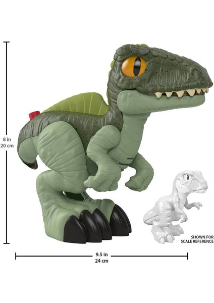 Jurassic World Xl Gaga (25 Cm), Işıklı ve Sesli, 3 Yaş ve Üzeri İçin Hfc11