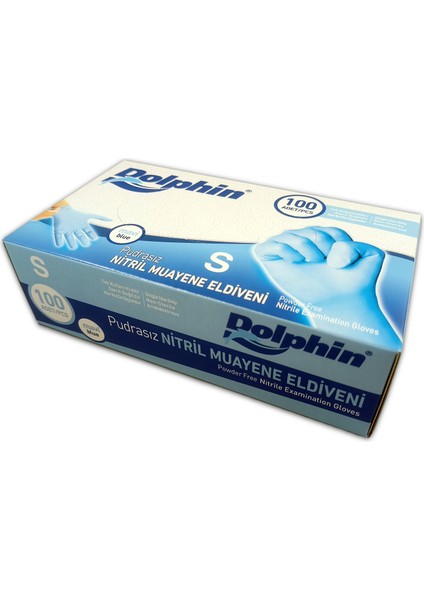 Nitril Pudrasız Eldiven Small Mavi 100’lü 20 Paket