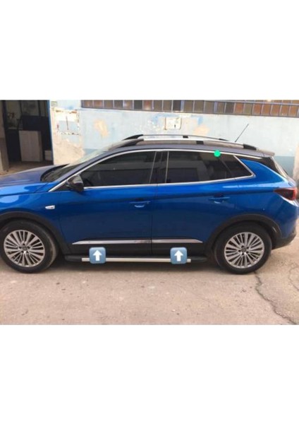Opel Grandland x 2017 Sonrası Uyumlu Krom Yan Kapı Çıtası 4 Parça P.çelik