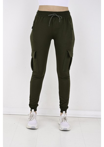 2 Iplik Yanları Kargo Cepli Bayan Eşofman ALTI-8820 modelleri