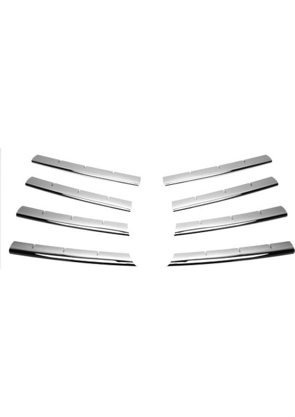 Vw T5 Transporter 2003-2010 Uyumlu Krom Ön Panjur Çıtası 8 Parça P.çelik