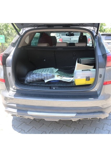 Hyundai Tucson 2018-2020 Için Arka Tampon Eşiği Mat Siyah (Abs)