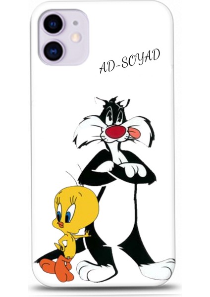 Iphone 11 Tweety ve Slyvester Tasarım Kılıf
