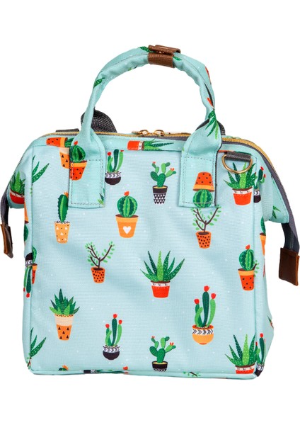 Askılı Termal Yemek Çantası Kaktüs Desenli modelleri
