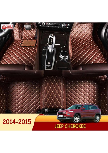 Jeep Cherokee 2014-2015 Uyumlu 5d Havuzlu Suni Deri Oto Paspas