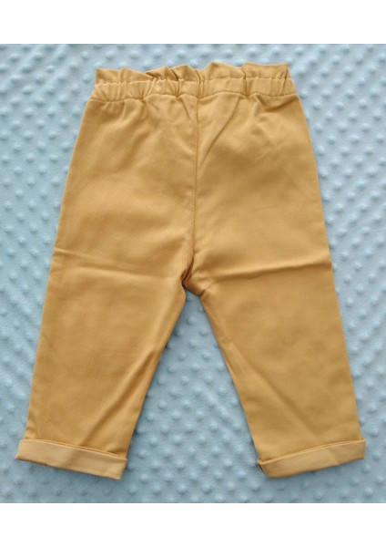 Kız Bebek Dokuma Pantolon 6-36 Ay Sarı