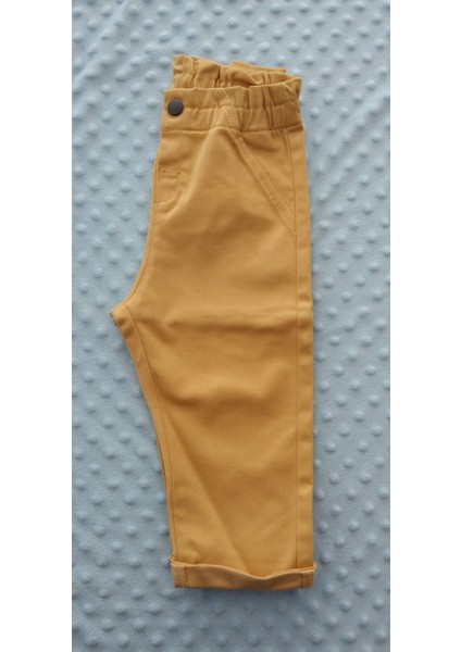 Kız Bebek Dokuma Pantolon 6-36 Ay Sarı