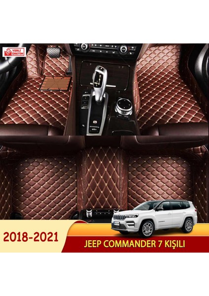 Jeep Commander 2018-2021 7 Kişili Uyumlu 5d Havuzlu Suni Deri Oto Paspas