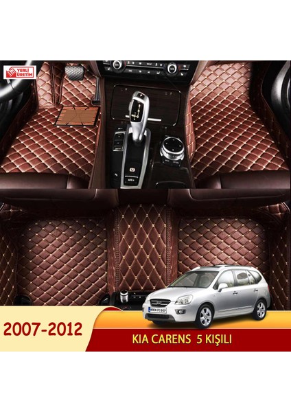 Kia Carens 2007-2012 5 Kişili Uyumlu 5d Havuzlu Suni Deri Oto Paspas