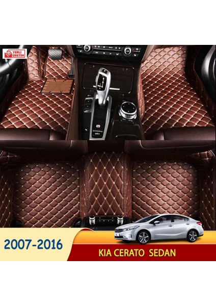 Kia Cerato 2007-2016 Sedan Uyumlu 5d Havuzlu Suni Deri Oto Paspas