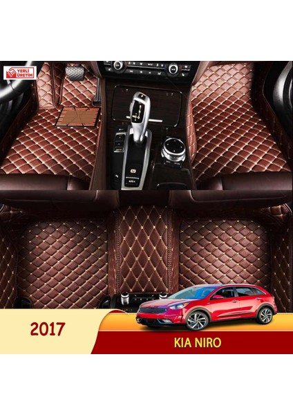 Kia Niro 2017 Uyumlu 5d Havuzlu Suni Deri Oto Paspas