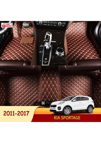 Kia Sportage 2011-2017 Uyumlu 5d Havuzlu Suni Deri Oto Paspas