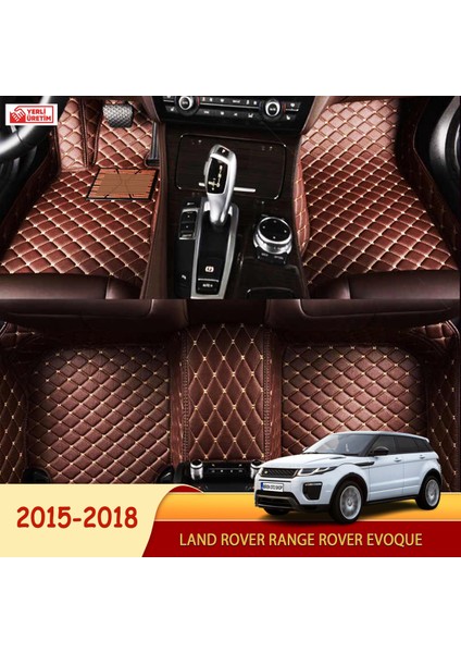 Land Rover Range Rover Evoque 2015-2018 Uyumlu 5d Havuzlu Suni Deri Oto Paspas