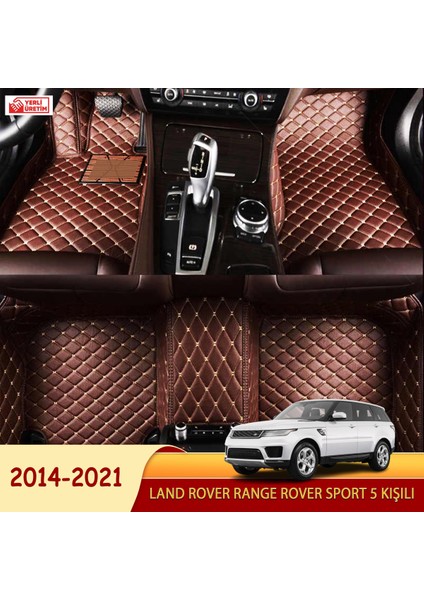 Land Rover Range Rover Sport 2014-2021 Uyumlu 5d Havuzlu Suni Deri Oto Paspas