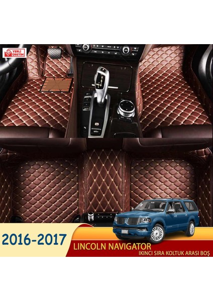 Lincoln Navigator 2016- 2017 Uyumlu 5d Havuzlu Suni Deri Oto Paspas