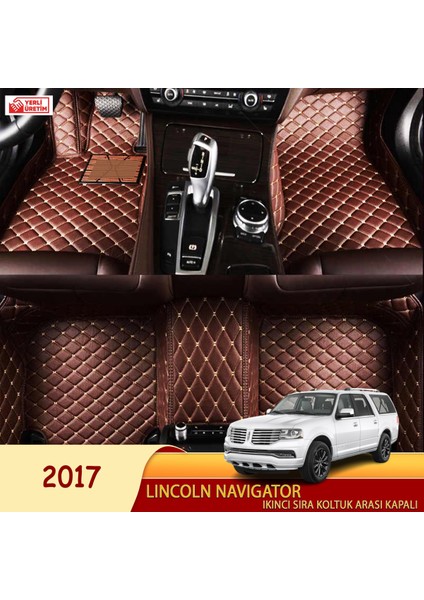 Lincoln Navigator 2017 Uyumlu 5d Havuzlu Suni Deri Oto Paspas