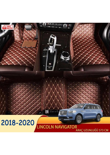 Lincoln Navigator 2018-2020 7kişili Uyumlu 5d Havuzlu Suni Deri Oto Paspas