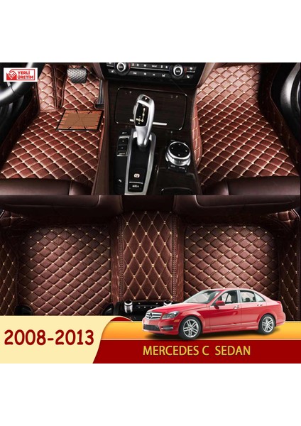 Mercedes C 2008-2013 sedan Uyumlu 5d Havuzlu Suni Deri OTO PASPAS