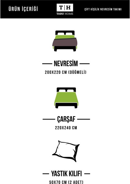 Ütopia Çizgili Çift Kişilik Nevresim Takımı