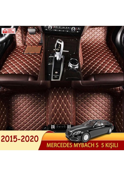 Mercedes Mybach S 2015-2020 5 kişili Uyumlu 5d Havuzlu Suni Deri OTO PASPAS