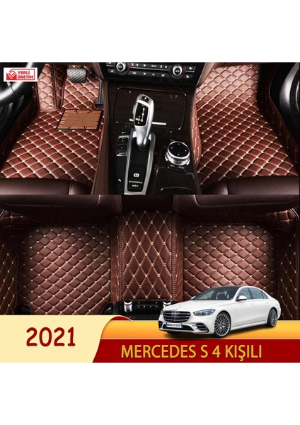 Mercedes S 2021 4 kişili Uyumlu 5d Havuzlu Suni Deri OTO PASPAS