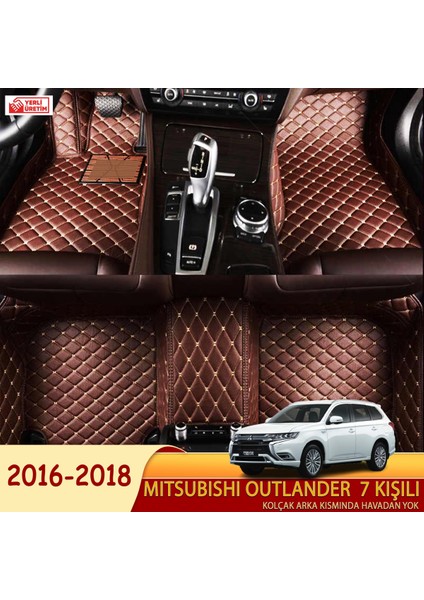 Mitsubishi Outlander 2016-2018 7 kişili Uyumlu 5d Havuzlu Suni Deri OTO PASPAS