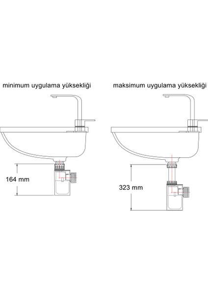 trap vent otomatik hava alma valfli lavabo sifonu, beyaz, süzgeçsiz - kendi kendini temizleyen hızlı akışlı gider, kötü lağım kanalizasyon kokusu önleyici, banyo, tuvalet, lavabo koku çözümü