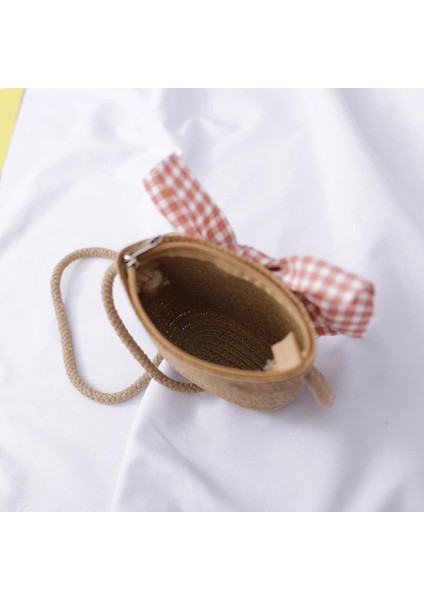 Güneş Koruma Kız Moda Şapka Dalga Hasır Kap Yaz Plaj Bebek Saklama Çantası (Yurt Dışından)