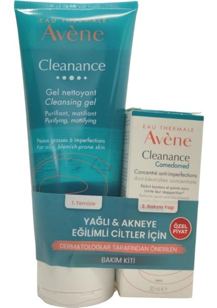 Cleanance Yağlı Ciltlere Özel Bakım Seti 200 ml Jel ve 30 ml Krem