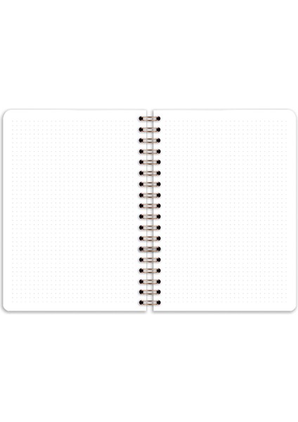 Matt Notebook 17X24 cm Lastikli Spiralli Sert Kapak Not Defteri Noktalı Kiraz