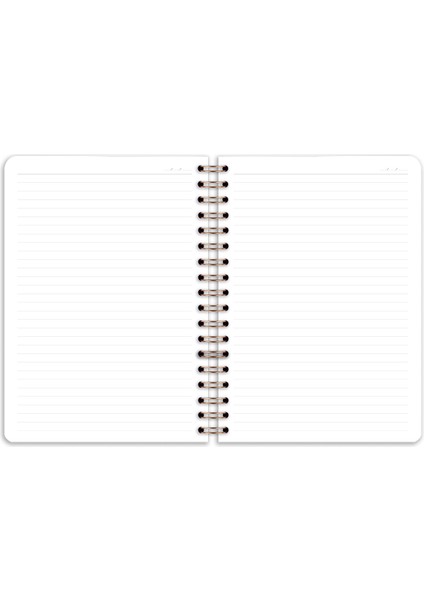 Matt Notebook 17X24 cm Lastikli Spiralli Sert Kapak Not Defteri Çizgili Gökkuşağı