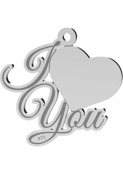 I Love Yazılı Kalp 925 Ayar Gümüş Kolye fiyatları