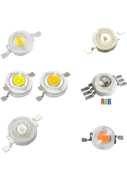 Power Led 1-3 Watt 350-700ma 3 Watt - Günışığı 3000-3200k 10 Adet