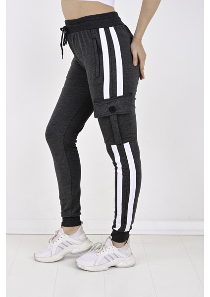 2 Iplik Yanları Şeritli,kargo Cepli Bayan Eşofman ALTI-8831 fırsatları