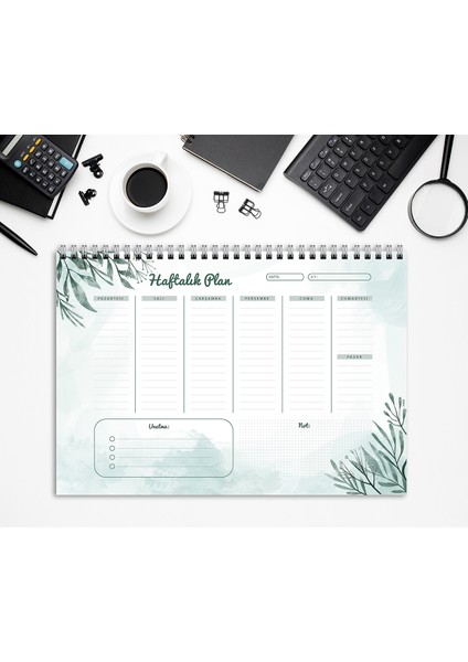 Express Planner A4 Haftalık Planlayıcı Green Leaf