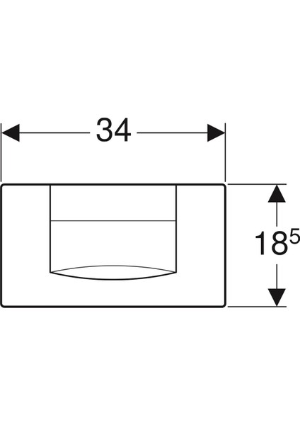 200F Kumanda Kapağı Tek Basmalı "start - Stop" Mat Krom