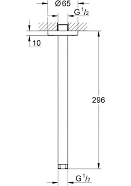 Rainshower® Tepe Duşu Için Tavan Iniş Borusu 292 mm fiyatları