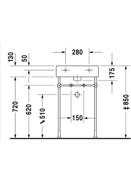 Vero , Etajerli Lavabo 50CM