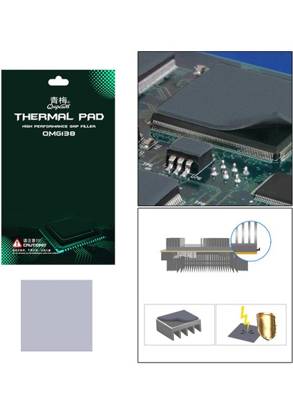 Silikon Termal Pad Grease Pad 13.8 W/mk Cpu Isı Dispidasyonu Verimli 40X40X3.0MM (Yurt Dışından)