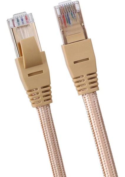Cat7 Ethernet Kablosu Lan Ağı RJ45 Yama Kablosu Kablosu Dizüstü Bilgisayar 10GBPS 600MHZ 5m (Yurt Dışından)