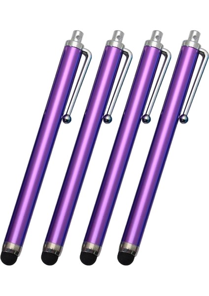 4pcs Stylus Kalemi, Klips Tipi Kapasitif Kalem, Yüksek Hassasiyet Düzgün Dokunmatik, Tablet Pc Telefonları Için Ön Çizgiyi Anti-Çizik Kalem, Mor (Yurt Dışından) modelleri