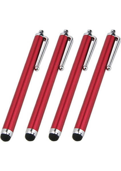 4pcs Stylus Kalemi, Klips Tipi Kapasitif Kalem, Yüksek Hassasiyet Düzgün Dokunmatik Anti-Çizim Anti-Çizik Kalem Tablet Pc Telefonları Için, Kırmızı (Yurt Dışından) modelleri