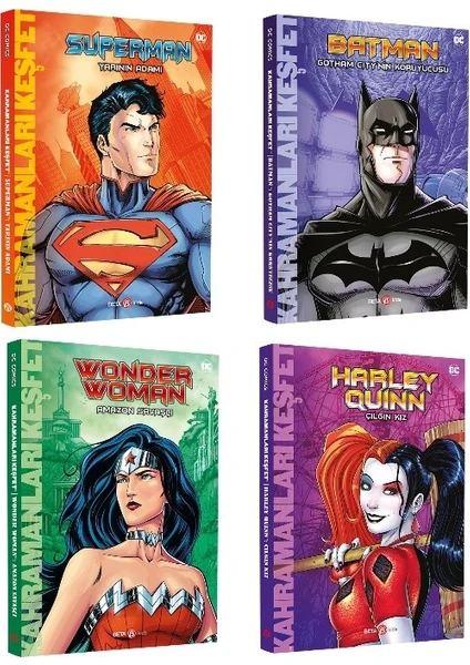 Dc Comics Süper Kahramanları Keşfet 4 Kitap Set