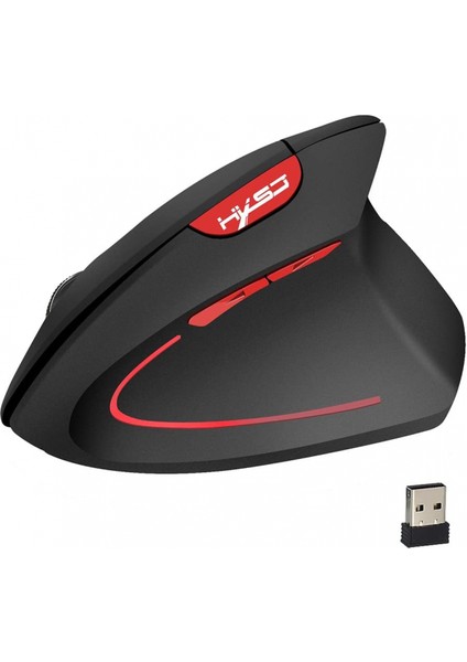 Kablosuz Fare Dikey Fare Ergonomik Şarj Edilebilir 3 Dpı Isteğe Bağlı Ayarlanabilir 2400 Dpı USB Şarj Kablolu Mac Dizüstü Bilgisayar Için Fare Siyah (Yurt Dışından)