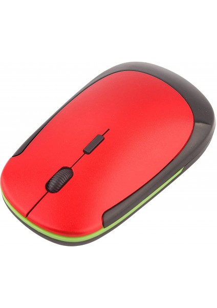 Shujı USB Fare 1600DPI 2.4g Kablosuz Fare Ergonomik Optik Konumlandırma Mouse Mini Dizüstü Bilgisayar Optik Konumlandırma Faresi (Kırmızı) (Yurt Dışından)