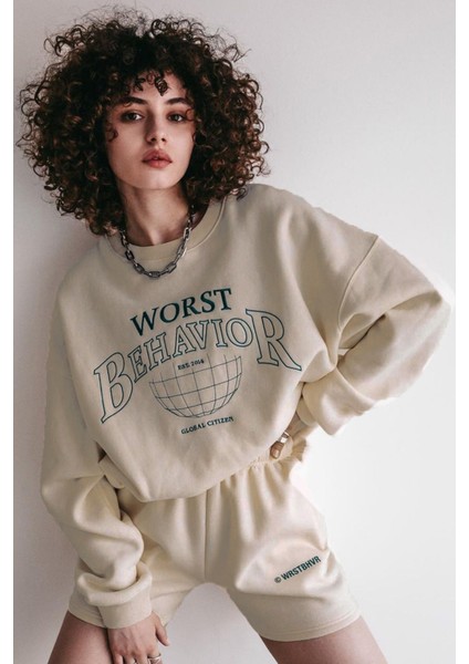 Bej Kadın Şort Takımı MG1170