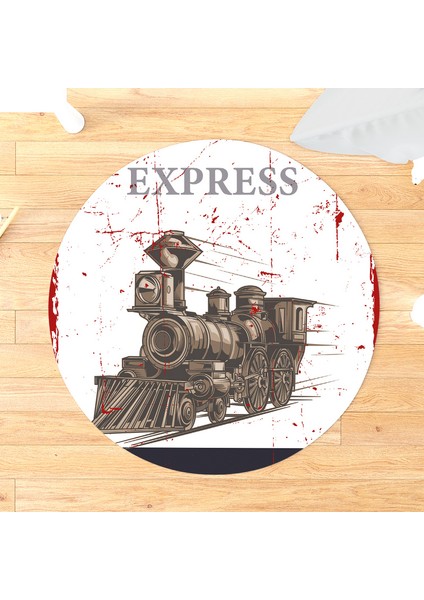 Express Çocuk Odası Takımı Uyumlu Kaydırmaz Yuvarlak Halı 160X160