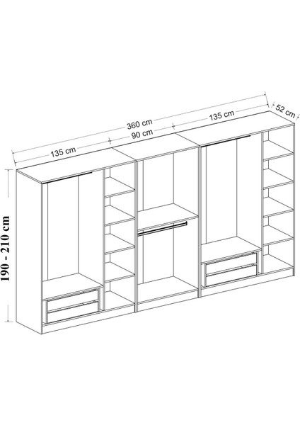 Kale Gold 8 Kapak 4 Çekmece Dolap - Beyaz indirimleri
