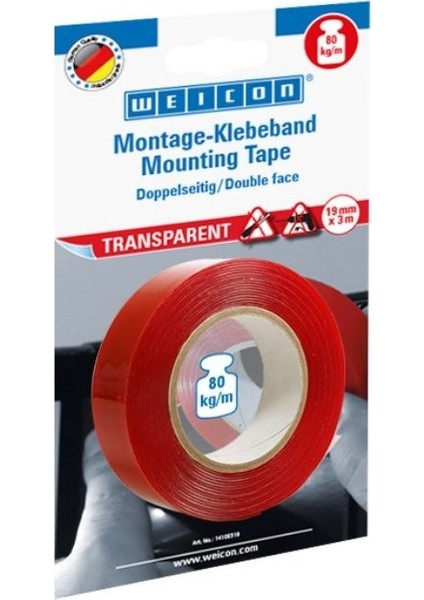 Montaj Bandı Şeffaf, 3 m