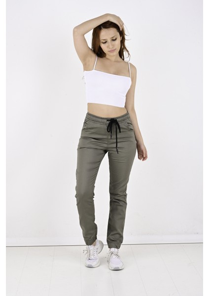 Jogger, Bel ve Paça Lastikli Bayan PANTOLON-1000